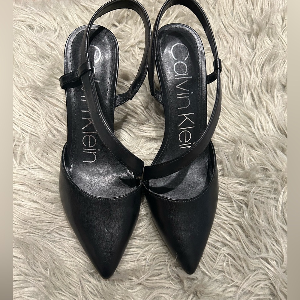 Calvin Klein Black Strappy Heels